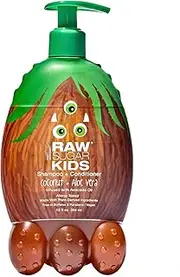 RAW SUGAR Kids' 2-in-1 Shampoo + Conditioner - Coconut + Aloe Vera - 12 oz