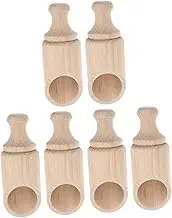TIDTALEO Small Compact 6pcs Wooden Measuring Spoons Salt Spoon for Household Tea Salt