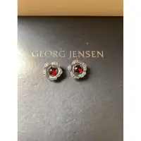 在飛比找蝦皮購物優惠-Georg Jensen2002首刻年度石榴石夾式耳環