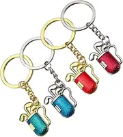 [SAFIGLE] 4pcs Creative Golf Ball Keychains Mixed Style Barrel Key Rings for Fashionable Key Organization for Bags Purses and Backpacks Durable and Comfortable Design
