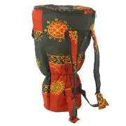 XL Djembe Drum Backpack, Chocolate Celestial Design (For 12x24 Djembes)