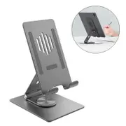 Foldable Aluminum Tablet Stands 360?? Rotating Holders for Desk Writing and Drawing