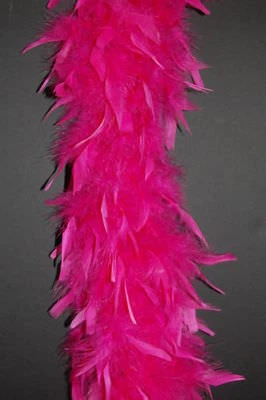 Hot Pink Chandelle 65 Gram Feather Boas 2 Yards for Halloween, Party, Costume