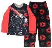 Disney Lego Starwars Boys Fleece 2 Pc Pajama Set NWT Size 6/7 Darth Vadar