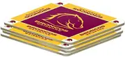 NRL Set of 4 Cork Drinking Coasters - Brisbane Broncos