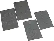 yuksok 4X Silicone Clay Texture Sheets for Earring Jewelry Making Impression Mat Versatile Fondant Embosser Easy to Use Stamps Tools