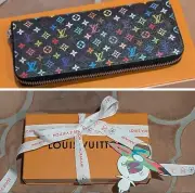 NEW Sold Out 2025 LV x TM Clémence Wallet Louis Vuitton Takashi Murakami Black