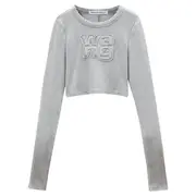 [Alexander Wang] Distressed Edge Longsleeve Tee