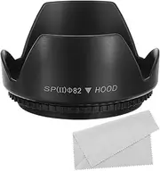 uxcell 82mm Camera Lens Hood, Flower Lens Hood Protector with Cleaning Cloth for Anti-Reflection Blocks Excess Sunlight to Reduce Lens Flare and Glare, Enhance Camera Photography