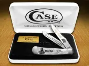Case xx Trapper Knife Holy Bible Psalms 113:3 White Pearl Stainless Pocket ###2