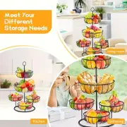 5 Tier Fruit Basket Bowl Multiuse Fruit Bowl Holder for Onion Storage Veggie
