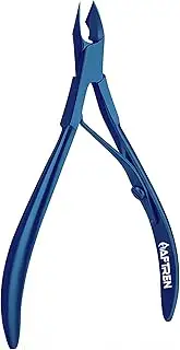 Professional 1/2 Jaw Cuticle Cutter Cuticle Nipper Stainless Steel Manicure Feet Hands Ingrown Toenail Cuticles Cuticle Scissors (Blue)