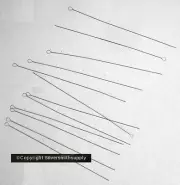 12 Steel twist wire beading needles, beading supplies, large eye needles BN001