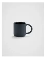 [Fine Day] Smile Stoneware Mug in Charcoal