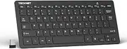 Wireless Keyboard TeckNet Ultra Slim 2.4G USB Wireless Keyboard with Dedicated Hot Keys Design For Android Smart TV & Windows 10 8 7 XP Vista (US Keyboard Layout)