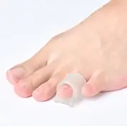 Byehambuni Pinky Hammer Toe Corrector - Little Toe Straightener & Supportor - for Curled, Claw, Overlapping, Rubbing Toes - Elevates Toe Tip, Soothes Corns - Toe Separators for Women - Clear, Small
