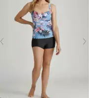 Ladies size 22 Sky Blue Sabrina tankini top bottom bathers NEW Millers 7031