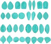 16PCS 3D Leaves Flowers Silicone Flexible Food Safe Clay Resin Ceramics Candy Fondant Candy Chocolate Soap