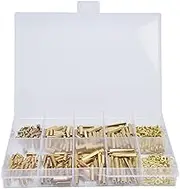 Respicefinem 350pcs M.2 Screw Kit Hex Brass Stainless Steel Screw Nut Assortment Kit for Sheet Metal Pipe Manufacturing Industries