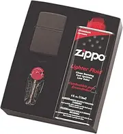 Zippo Gift Kit with Fluid, Flints and Empty Lighter, Black Matte