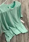 NWT BP. Nordstrom Teal 100% Organic Cotton Boxy Cropped Short Sleeve T-Shirt 1X