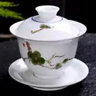 Chinese Ceramic Porcelain Gaiwan Tea Cup Saucer Creative Kung Fu Tea Set Decor