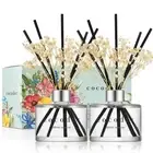 COCODOR Preserved Flower Reed Diffuser/White Jasmine/6.7oz/2Pack / Home Fragr...