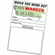 Funny gift note pad Memo Pad this wanker called humorous novelty present