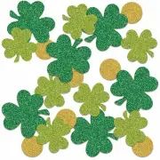 Shamrock & Coin Deluxe Sparkle Confetti 1/2 oz Bag Paper Tableware Decorations