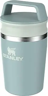 Stanley Cafe to Go Travel Mug 8 oz | Leakproof Two-Part Drink Through Lid | Tumbler Cup for Coffee, Tea and Drinks | Insulated Stainless Steel Coffee Mug | BPA-Free | Seafoam