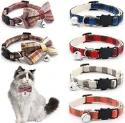 Cat Collar,6PCS Kitten Collar,Cat Collars for Girl Cats,Breakaway Cat Collars with Bells,Adjustable Safety