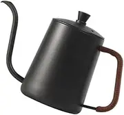 1Pc Stainless Steel Drip Kettle Hanging Ear Coffee Pot with Lid and Easy to Clean for Home Coffee Shop Use