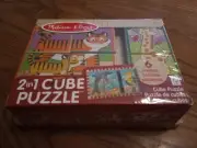 MELISSA AND DOUG 2 In 1 CUBE PUZZLE (ANIMALS) Item #50274