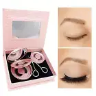 3 Pairs Magnetic Eyelashes Set Tweezer Kit False Mink Lashes Black