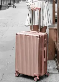 在飛比找友和YOHO優惠-復古行李箱26吋(玫瑰金-拉鏈款）旅行箱#DADADI