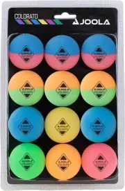 Joola Colorato Table Tennis Ball Set with 12 Colourful Balls Table Tennis Bal...