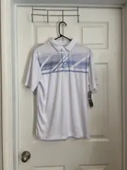 Ben Hogan Performance Golf Polo Shirt Men’s Small White Blue Sporty Stretch NWT