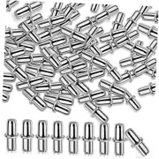 50 Pack Shelf Pins, Metal Nickel Support Pegs Cabinet Support Pins for