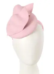Pink felt pillbox autumn & winter racing fascinator Max Alexander RRP $149