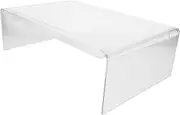 Acrylic Computer Monitor Stand Clear Monitor Riser for Desk Organization Ergonomic Design for Eye Health Sturdy for Home Office Use
