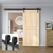 2M/6.6FT Sliding Barn Door Track Hardware Kit Barn Door Hardware kit Complete Track Kit with Dual Stopper Options Fit Bedrooms Living Rooms,6.6FT