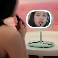 在飛比找樂天市場購物網優惠-帶燈化妝鏡 梳妝鏡 led鏡子 特惠家用led化妝鏡 子帶燈