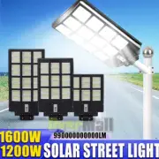1600W Solar Street Lights Outdoor, 700000LM Solar Parking Lot Light Dusk to Dawn