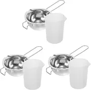 [TOKIDNY] 3 Sets DIY Candle Supplies Metal Pot Wax Melting Supplies Candle Making Tools Aromatherapy Wax Pot