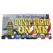 The First Defines Us "Don't Tread On Me" The Second Defends Us Towel (30" x 60")