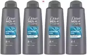 Dove Men+Care, 2 in 1 Shampoo + Conditioner Hydration Fuel, 20.4oz - Pack of 4