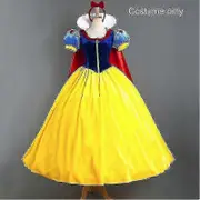 Tan Shan Adult Dress Snow White Girl Princess Dress Women Adult Cartoon Princess Snow White Halloween Adult Costume S
