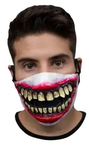 Ghoulish Productions Creepy Smile Latex Face Mask Horror Halloween Cosplay
