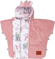 Swaddling Blanket Baby Seat Blanket Pram Bellochi 1-6 Years Universal Size Removable Hood Reflective Stripes 80 x 60 cm Habarigani
