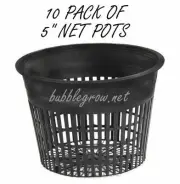 HIGH QUALITY HYDROPONICS BLACK GROWING NET MESH POT 5 INCH - 10 PACK